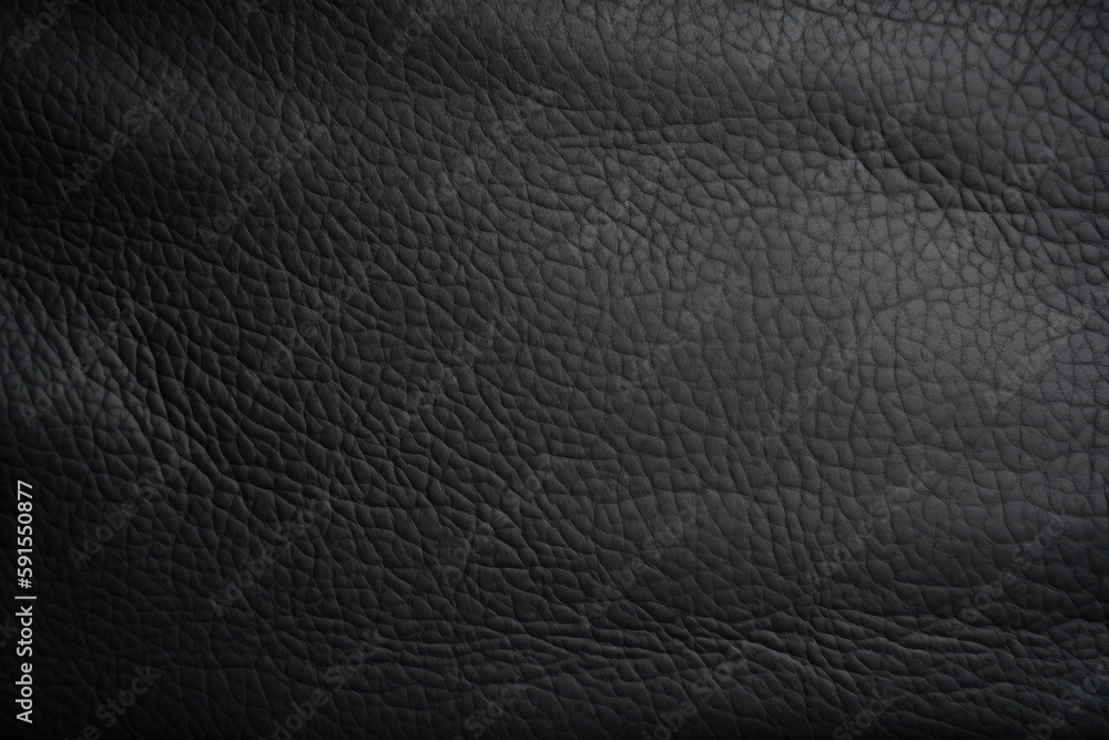 Dark Gray Leather Background With Matte Finish. Generative AI