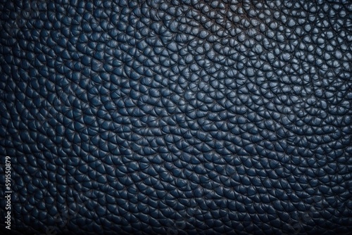 Dark Blue Leather Background With Pebbled Texture. Generative AI