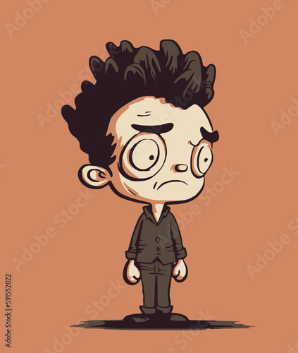 anxious man character