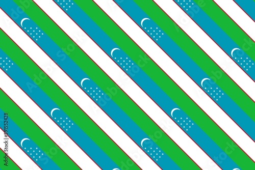 Geometric pattern in the colors of the national flag of Uzbekistan. The colors of Uzbekistan.