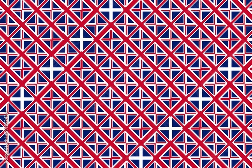 Geometric pattern in the colors of the national flag of United Kingdom. The colors of United Kingdom.