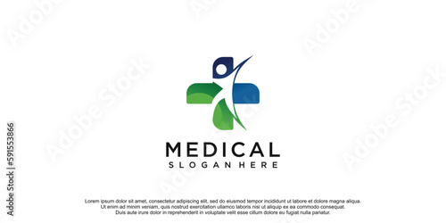 Medical logo design vector template