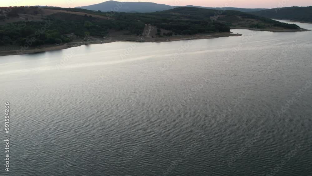 aerial lake and forest aerial lake and forest