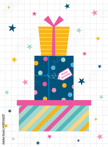 birthday gift greeting card design