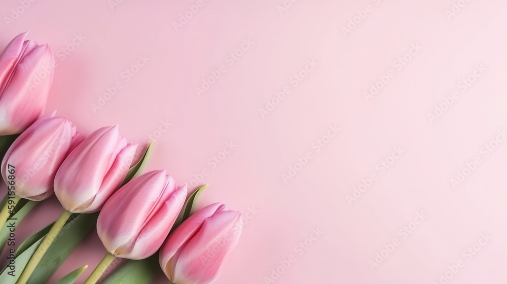 Motherday Background with tulipe rose 