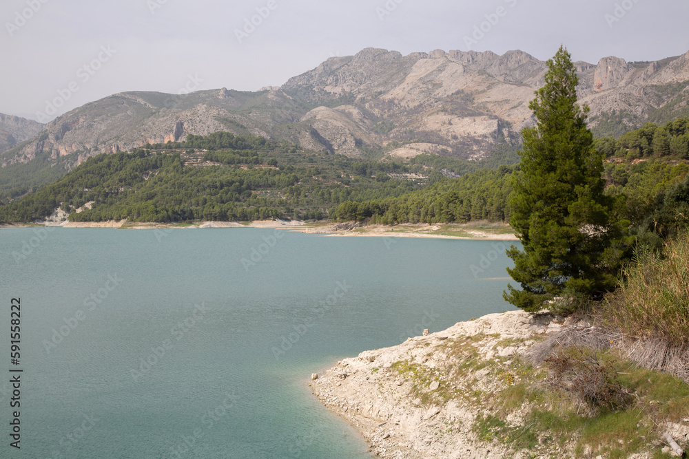 View of Reservoir at Guadalest; Alicante; Spain