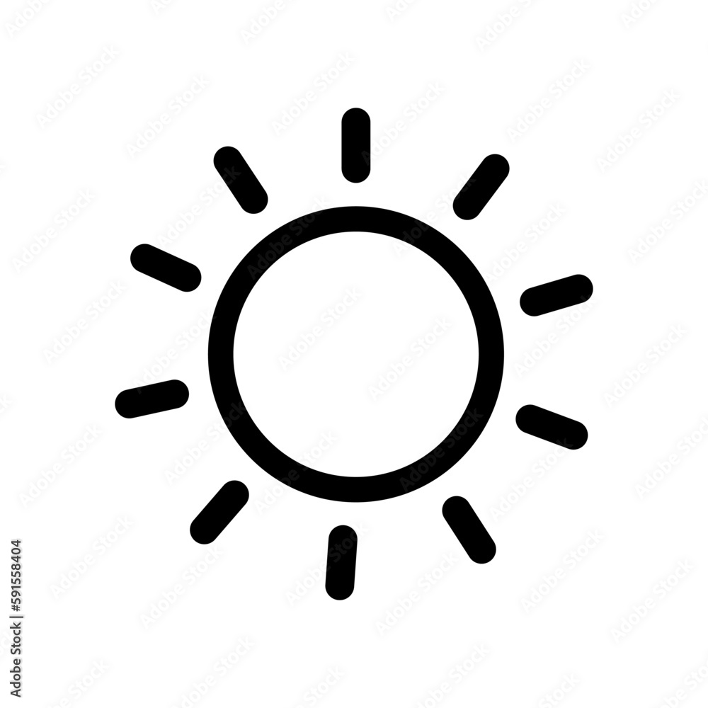 Sun vector icon. Sun rays vector icon. Weather vector. Sun vector icon. Sun rays vector icon. Weather vector.