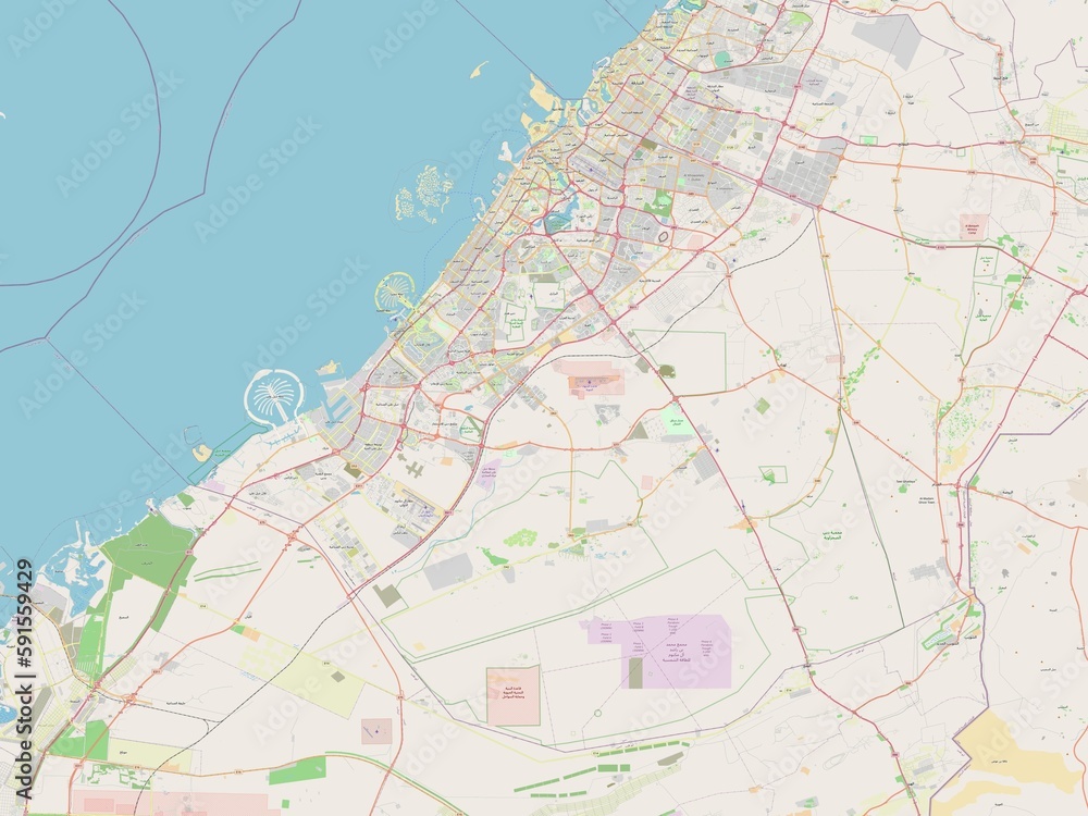 Dubay, United Arab Emirates. OSM. No legend