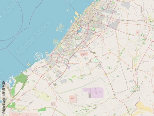 Obraz na płótnie Dubay, United Arab Emirates. OSM. No legend w salonie