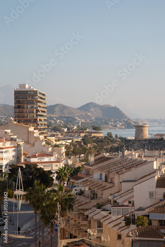 Obraz na płótnie Rooftop View, and Port; El Campello; Alicante; Spain w salonie
