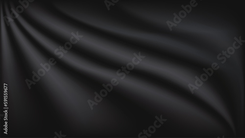 Abstract background silk cloth texture Smooth elegant black silk
