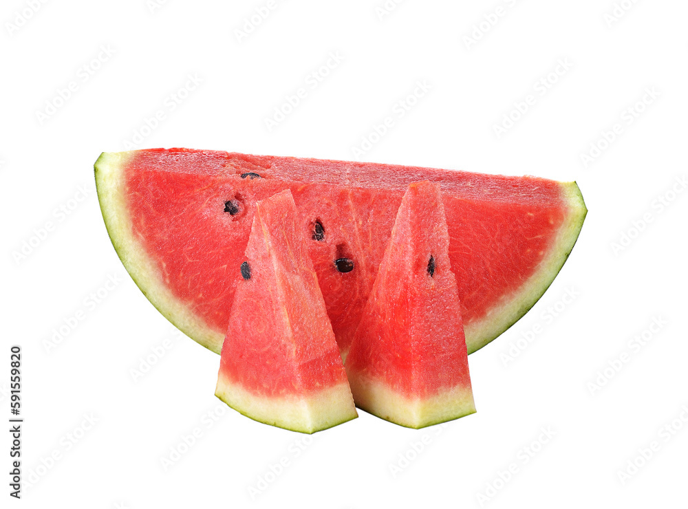 watermelon sliced  on transparent png