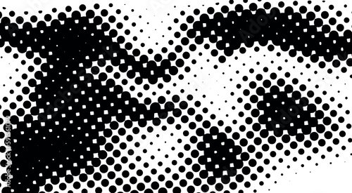Black and white dotted halftone background  