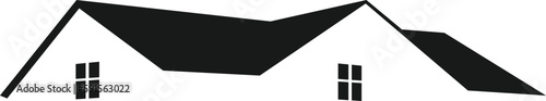 House roof logo shape vector illustration.
