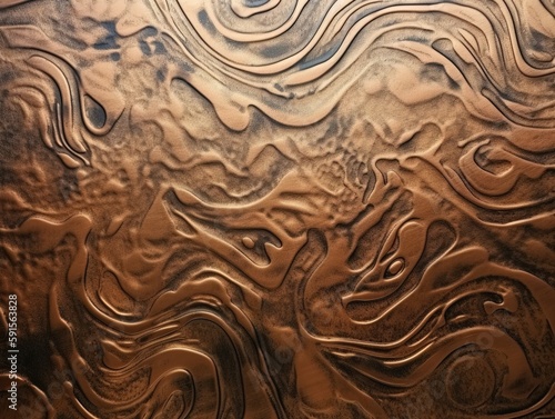 Kupfer-Kunst: Atemberaubende Kupfer-Texturen, metallischer Glanz, edle Oberflächen, warme Farbtöne, Industriedesign - Ideal für Schmuckdesign, kreative Metallarbeiten, Generative AI 35