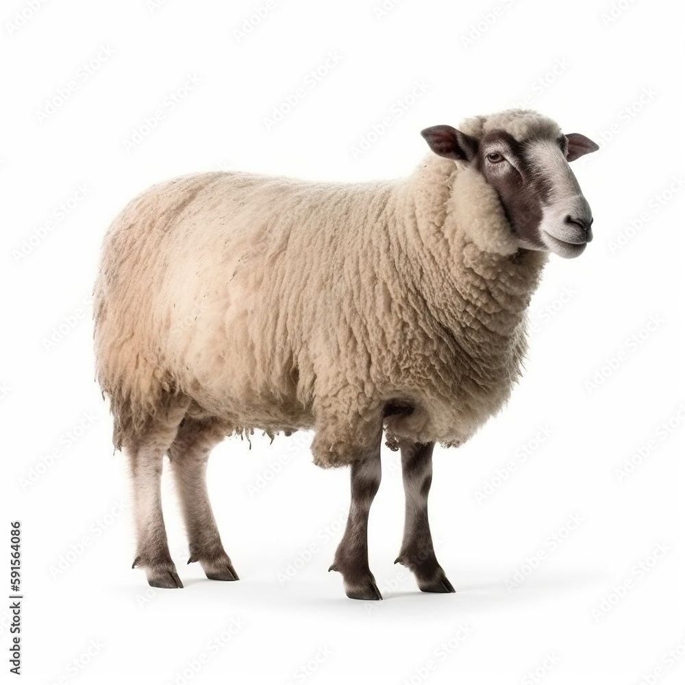 sheep isolated on white