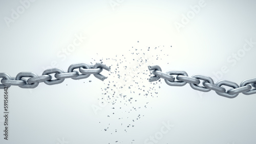 Chain broken. Freedom concept. photo