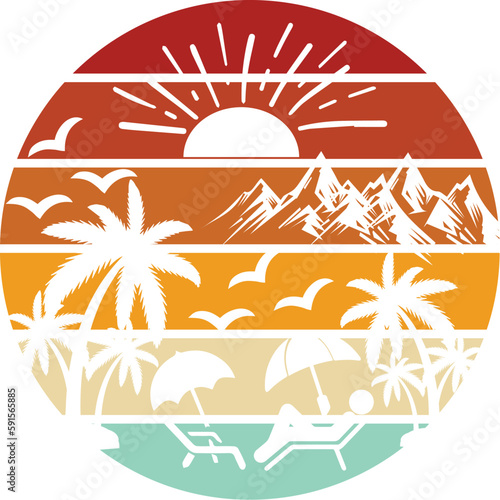 Summer Vintage-Retro T-Shirt Design