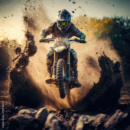 motocross jump sport dirt background illustration