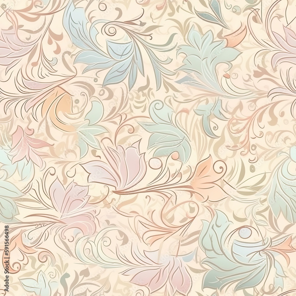 Playful and modern floral seamless pattern, featuring bold and geometric shapes that add a trendy and edgy touch to any project. Playful and modern floral seamless pattern, featuring bold and geometric shapes that add a trendy and edgy touch to any project.