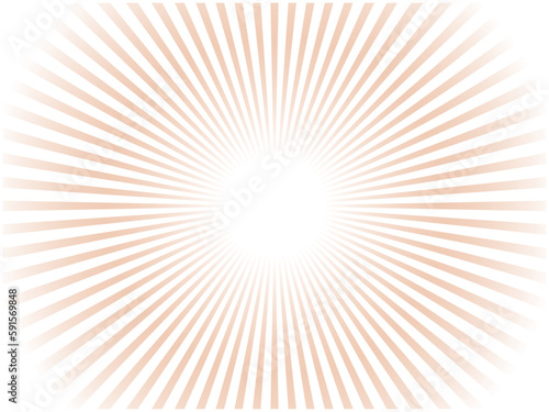 うっすらと抽象的な集中線イメージ背景_オレンジ