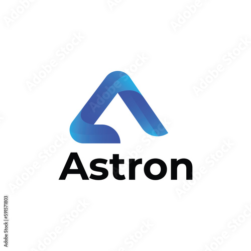 A letter modern 3d logo design