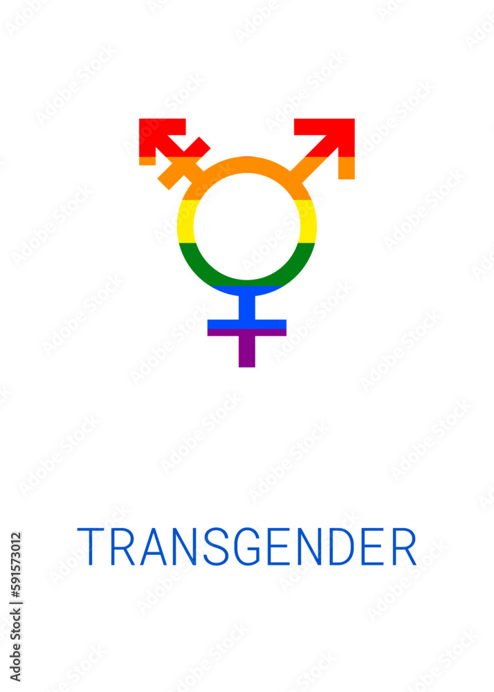 Transgender gender orientation rainbow symbol sexual icon Transgender gender orientation rainbow symbol sexual icon