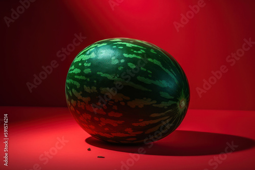Watermelon  Bright colorful background  generative ai  Fresh tasty fruit