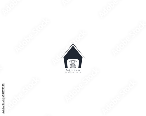 Dog and cat logo design template vector, line of pet logo design suitable for pet shop, store, cafe, business, hotel, veterinary clinic, Domestic animal vector illustration logotype, sign, symbol