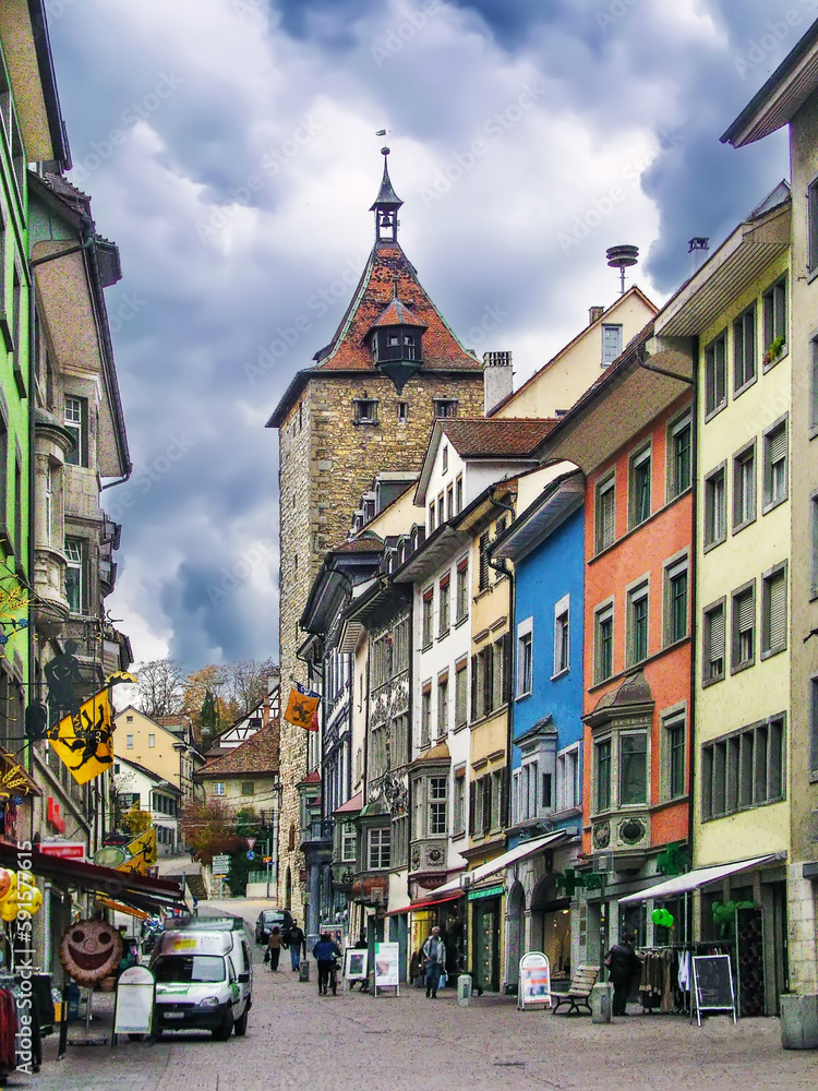 Fototapeta premium Street in Schaffhausen, Switzerland