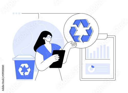 Reduce Reuse Recycle abstract concept vector illustration.
