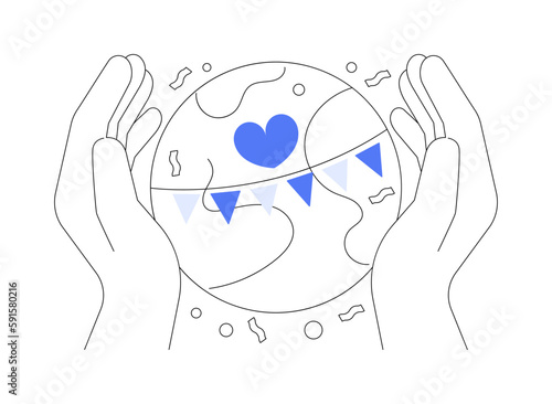 Earth Day abstract concept vector illustration.
