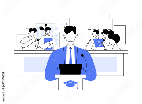 After school activities abstract concept vector illustration.