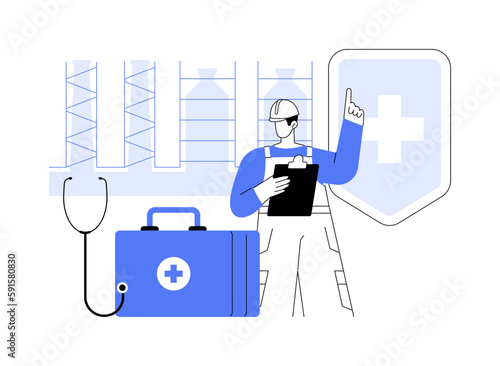 Occupational health abstract concept vector illustration.