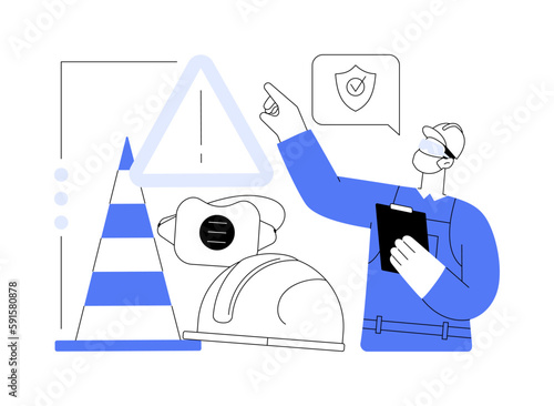 Workplace safety abstract concept vector illustration.