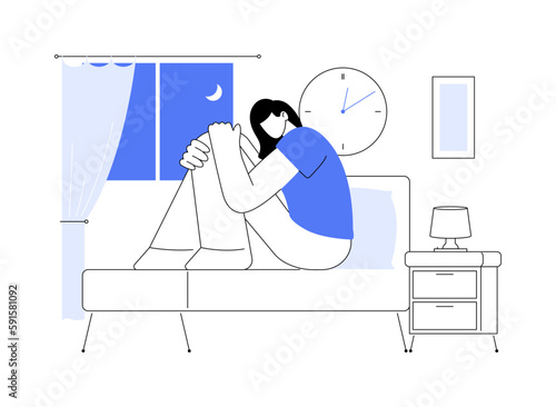 Sleep behavior disorder abstract concept vector illustration.