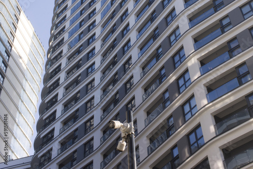 Wallpaper Mural Facades of large residential buildings against the blue sky. Torontodigital.ca