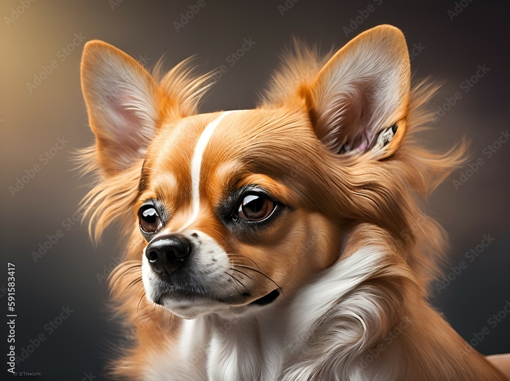 Chihuahua, companion, family and toy dog breed, mammal, pet, domestic animal - AI generated, generative AI
Chihuahua, companion, family and toy dog breed, mammal, pet, domestic animal - AI generated, generative AI