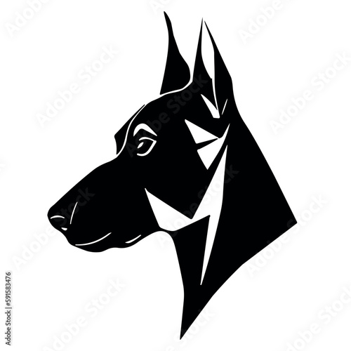 doberman head silhouette
