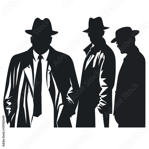 silhouettes of people