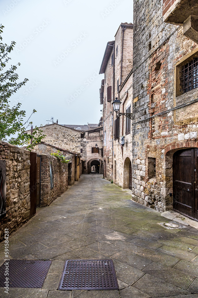 Colle di Val d'Elsa, Italy. Street in the old town