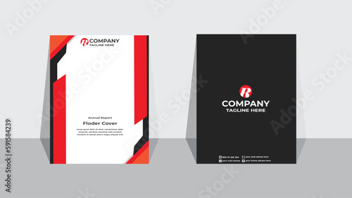 Business folder template presentation brochures colorful file cover design graphic vector layout office magazine illustration...