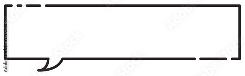 吹き出しのイラスト13【破線】