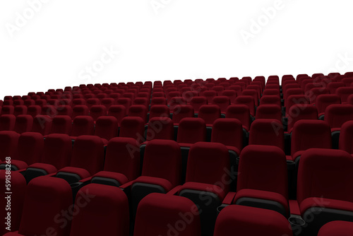 Threater chairs in empty auditorium