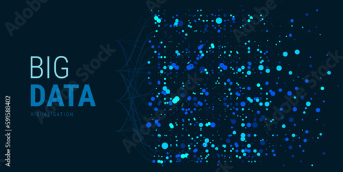 Big data visual information background. Social network concept. Connection vector background.