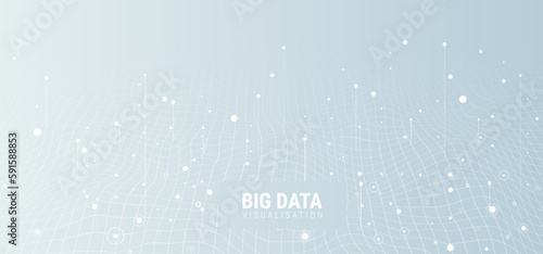 Big data visual information background. Social network concept. Connection vector background.