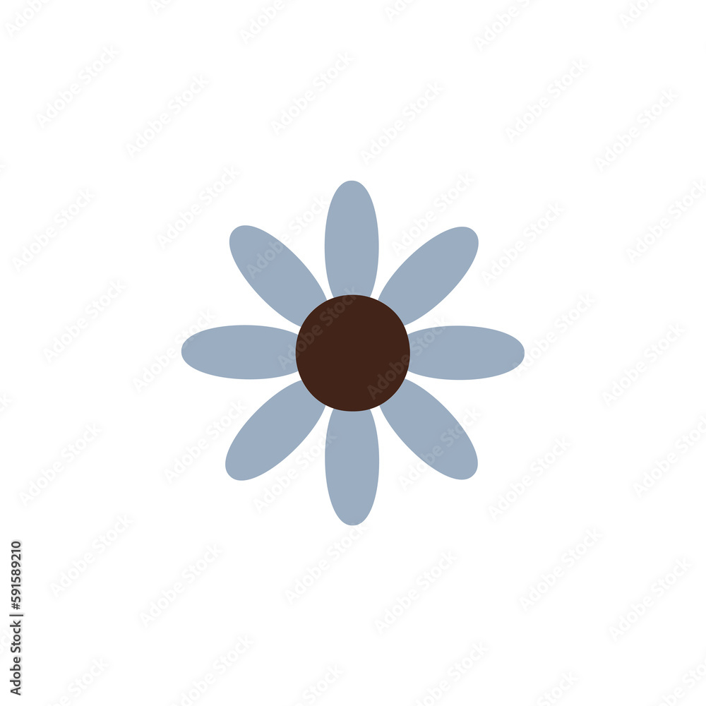 funny groovy playful flower in 60s style funny groovy playful flower in 60s style