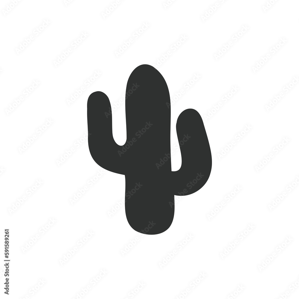 funny cactus in retro boho colors funny cactus in retro boho colors