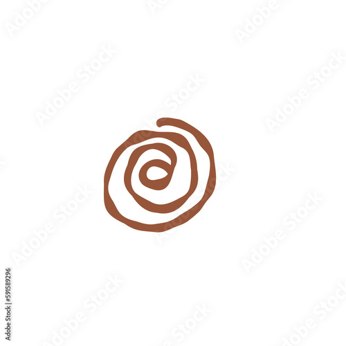 spiral illustration in doodle style
