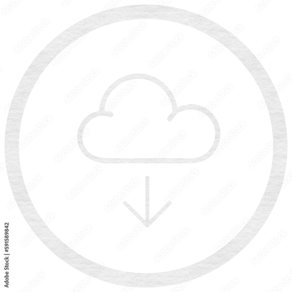 Digital image of cloud with arrow symbol in circle Digital image of cloud with arrow symbol in circle